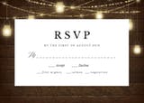 Mason jars lights - RSVP card